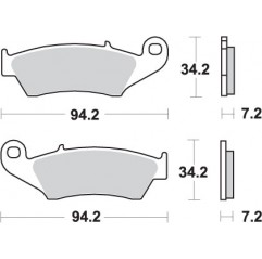 SBS KLOCKI HAMULCOWE KH185 / KH389 OFF-ROAD SINTER KOLOR ZŁOTY