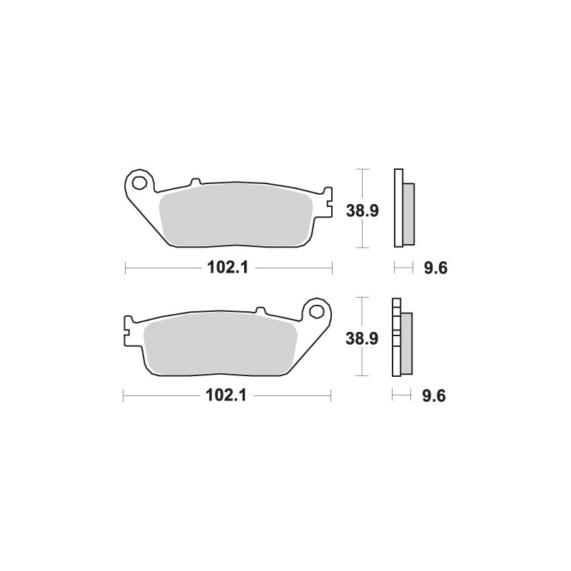 SBS KLOCKI HAMULCOWE KH196 STREET CERAMIC PASUJE DO: HONDA CB 500, CTX 700, NC 750, VT 750, XL 600V, PRZÓD