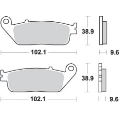 SBS KLOCKI HAMULCOWE KH196 STREET EXCEL SINTER KOLOR ZŁOTY PASUJE DO: HONDA CB 500, CTX 700, NC 750, VT 750, XL 600V, PRZÓD