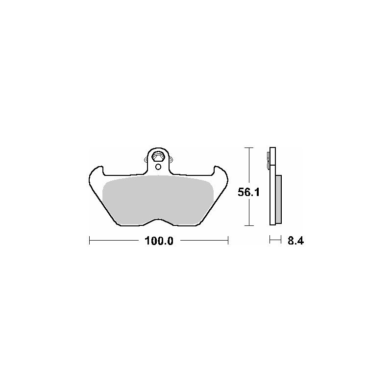 SBS KLOCKI HAMULCOWE KH407 / KH246 STREET CERAMIC KOLOR CZARNY PASUJE DO: BMW K1200, R850/1100/1150/1200 PRZÓD