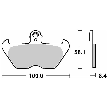 SBS KLOCKI HAMULCOWE KH407 / KH246 STREET CERAMIC KOLOR CZARNY PASUJE DO: BMW K1200, R850/1100/1150/1200 PRZÓD