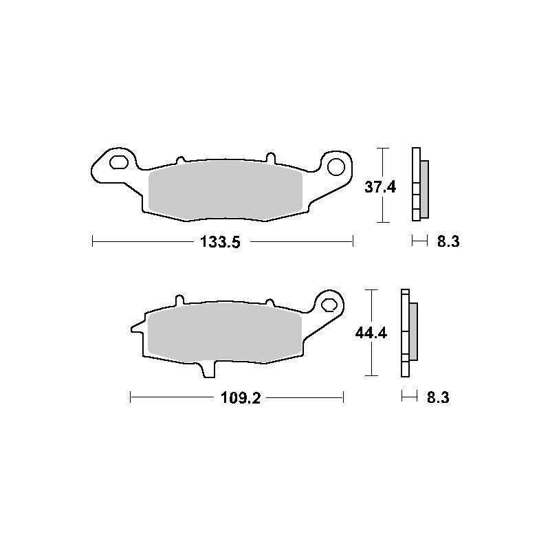 SBS PROMOCJA KLOCKI HAMULCOWE KH231 STREET EXCEL/RACING SINTER KOLOR ZŁOTY