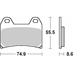 SBS PROMOCJA KLOCKI HAMULCOWE KH244 STREET CERAMIC KOLOR CZARNY