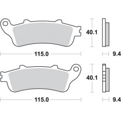 SBS PROMOCJA KLOCKI HAMULCOWE KH281 STREET EXCEL/RACING SINTER KOLOR ZŁOTY PASUJE DO: HONDA ST1100 '96, ST1300 TYŁ