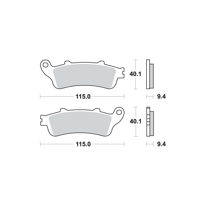 SBS PROMOCJA KLOCKI HAMULCOWE KH281 STREET EXCEL/RACING SINTER KOLOR ZŁOTY PASUJE DO: HONDA ST1100 '96, ST1300 TYŁ