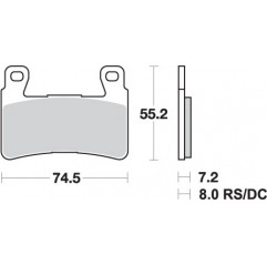 SBS PROMOCJA KLOCKI HAMULCOWE KH265 RACING DUAL CARBON KOLOR CZARNY