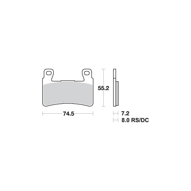 SBS PROMOCJA KLOCKI HAMULCOWE KH265 RACING DUAL CARBON KOLOR CZARNY