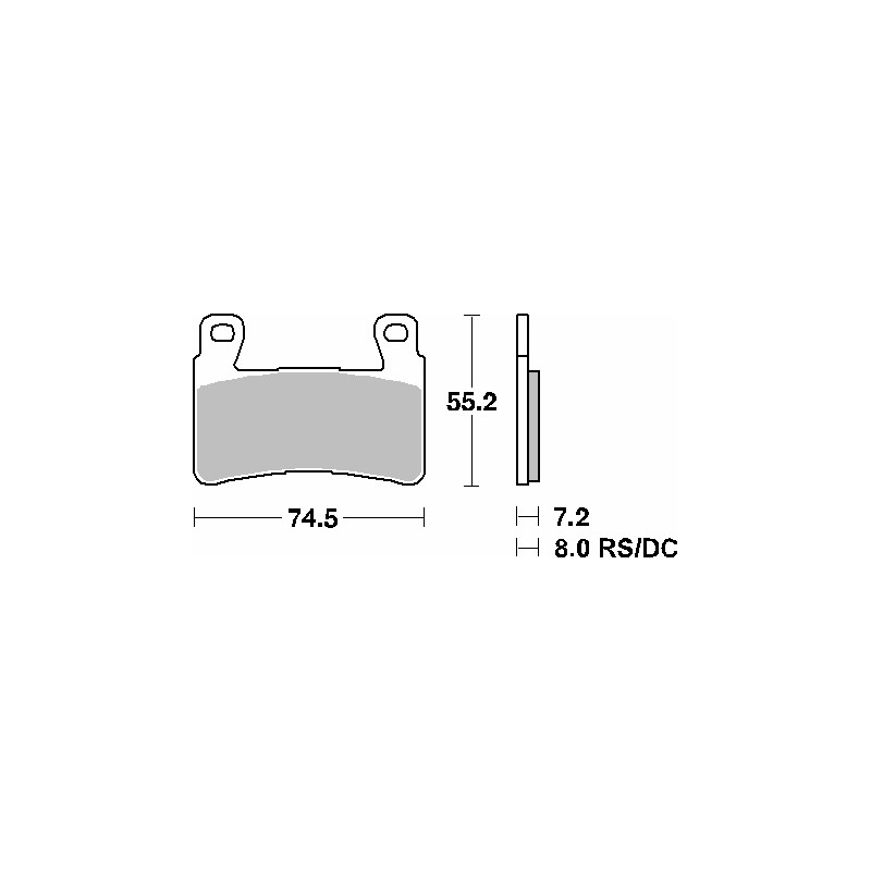 SBS KLOCKI HAMULCOWE KH265 STREET CERAMIC KOLOR CZARNY