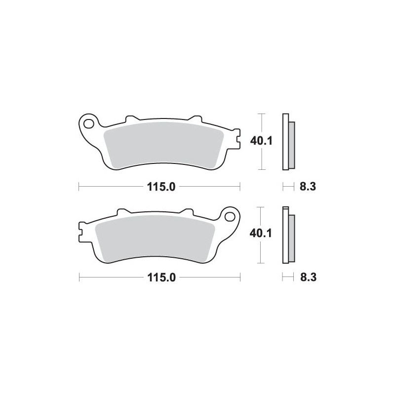 SBS KLOCKI HAMULCOWE KH261 / KH281 STREET EXCEL SINTER KOLOR ZŁOTY PASUJE DO: HONDA CBR1000RR, GL1800, VFR800 PRZÓD