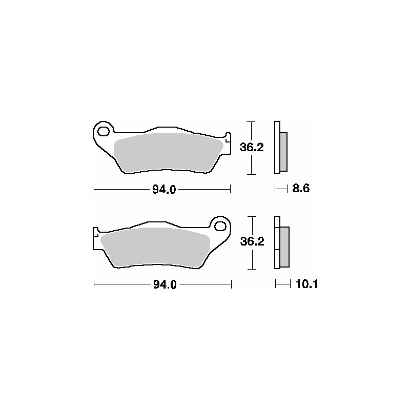 SBS KLOCKI HAMULCOWE KH363 STREET CERAMIC KOLOR CZARNY PASUJE DO: BMW R850/1100/1150/1200, K1200/1300 TYŁ