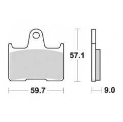 SBS KLOCKI HAMULCOWE KH245 STREET EXCEL/RACING SINTER KOLOR ZŁOTY PASUJE DO: SUZUKI GSXR '04-'06 TYŁ