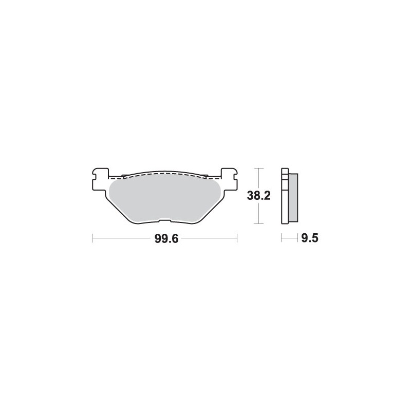 SBS KLOCKI HAMULCOWE KH319/2 STREET EXCEL/RACING SINTER KOLOR ZŁOTY