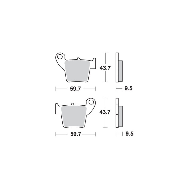 SBS PROMOCJA KLOCKI HAMULCOWE KH346 OFF-ROAD SINTER KOLOR ZŁOTY PASUJE DO: HONDA CR/CRF TYŁ