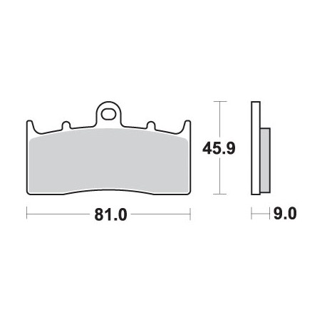 SBS KLOCKI HAMULCOWE KH613 STREET EXCEL SINTER KOLOR ZŁOTY PASUJE DO: BMW K1200/1300/1600, R850/1100/1150/1200 PRZÓD