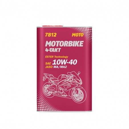 MANNOL OLEJ SILNIKOWY 4T MOTORBIKE 10W40 1L ESTER + MA2 SYNTETYK METALOWA PUSZKA (7812) (12)