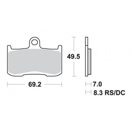 SBS PROMOCJA KLOCKI HAMULCOWE KH347 RACING DUAL CARBON KOLOR CZARNY PASUJE DO: KAWASAKI Z800/100, ZX-9R, INDIAN 1800, TRIUMPH 67