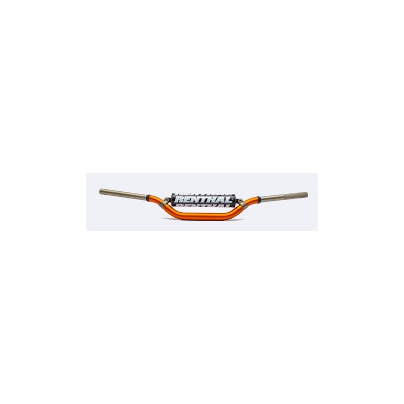 RENTHAL KIEROWNICA 7/8 CALA (22MM) MX MINI HANDLEBAR ORANGE KAWASAKI KX 65 02-16 PADDED KOLOR POMARAŃCZOWY Z GĄBKĄ