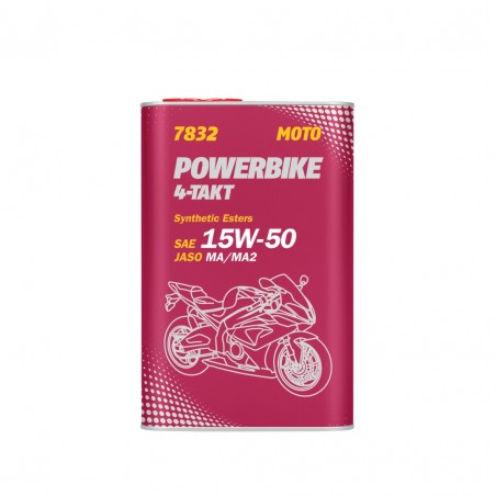 MANNOL OLEJ SILNIKOWY 4T MOTORBIKE 15W50 1L ESTER + MA2 SEMISYNTETYK METALOWA PUSZKA (7832) (12) - WYCOFANY Z OFERTY