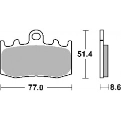 SBS KLOCKI HAMULCOWE KH335 STREET CERAMIC KOLOR CZARNY PASUJE DO: BMW R850/1100/1150/1200, K1200/1300 PRZÓD