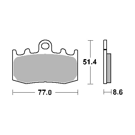 SBS KLOCKI HAMULCOWE KH335 STREET CERAMIC KOLOR CZARNY PASUJE DO: BMW R850/1100/1150/1200, K1200/1300 PRZÓD