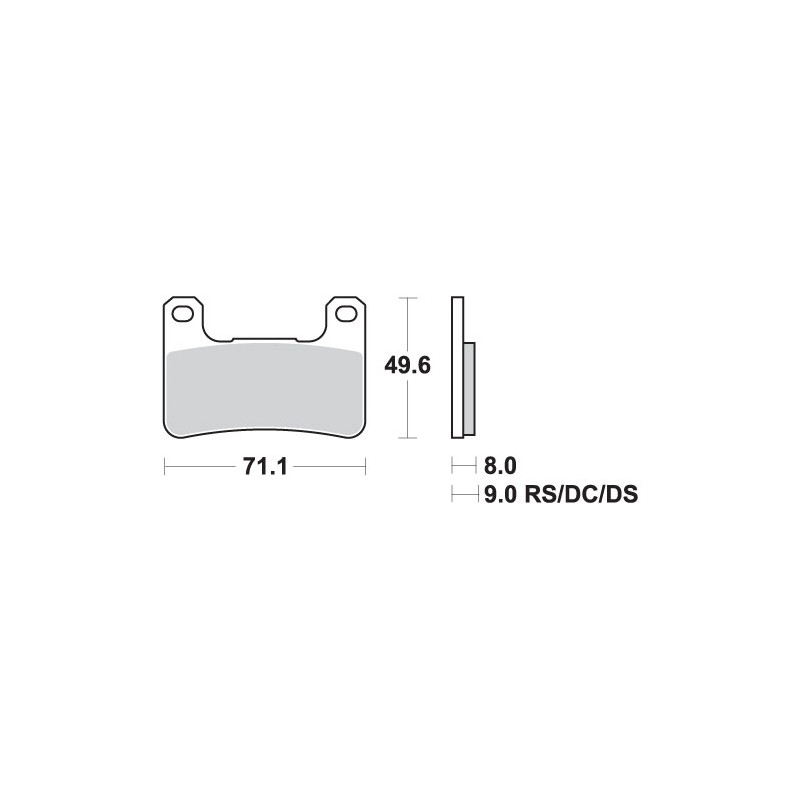 SBS KLOCKI HAMULCOWE KH379 RACING DUAL CARBON KOLOR CZARNY PASUJE DO: SUZUKI GSX-R 600/750/100/1300 PRZÓD