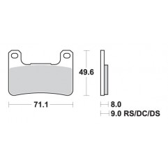 SBS KLOCKI HAMULCOWE KH379 STREET EXCEL SINTER KOLOR ZŁOTY PASUJE DO: SUZUKI GSX-R 600/750/100/1300 PRZÓD