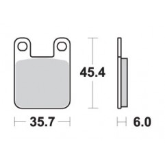 SBS KLOCKI HAMULCOWE KH115 STREET CERAMIC KOLOR CZARNY PASUJE DO YAMAHA DT50R '04-, TZR50 '03-, TOMOS