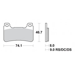 SBS KLOCKI HAMULCOWE KH390 RACING DUAL CARBON KOLOR CZARNY