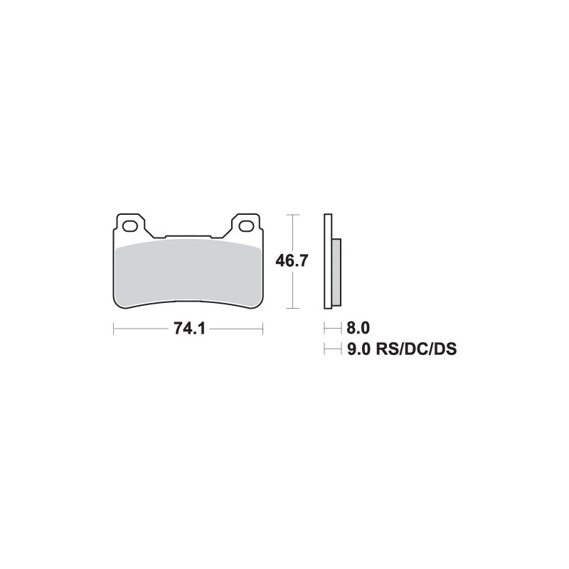 SBS KLOCKI HAMULCOWE KH390 RACING DUAL CARBON KOLOR CZARNY