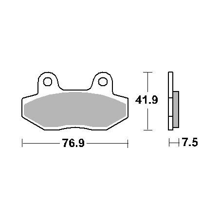 SBS KLOCKI HAMULCOWE KH86 STREET CERAMIC KOLOR CZARNY