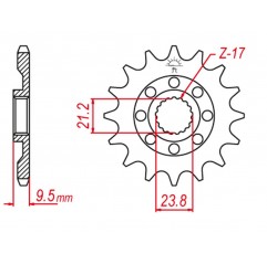 GROSSKOPF PROMOCJA ZĘBATKA PRZEDNIA 2133 13 SUZUKI RMZ 450 '05-'12, RMX 450 '10-'19 (JTF1441.13)