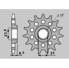 JR ZĘBATKA PRZEDNIA 2133 14 SUZUKI RMZ 450 '05-'13 (JTF1441.14)