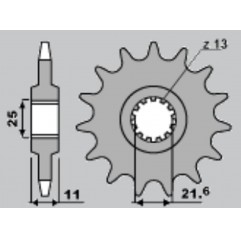 JR ZĘBATKA PRZEDNIA 2142 15 YAMAHA R6 '06-'09 (-1)