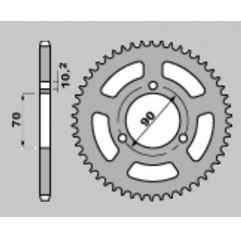 JR ZĘBATKA TYLNA 239 42 HONDA MTX 80R '83-'86 (JTR239.42)