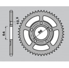 JR ZĘBATKA TYLNA 242 53 HONDA XL125R '82-'87 (PRO LINK) (JTR242.53)