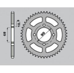 JR ZĘBATKA TYLNA 243 45 HONDA MTX 80R2 '87-'92 (JTR241.45)