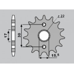 JR ZĘBATKA PRZEDNIA 332 15 HONDA CR 80/85 (JTF1256.15)