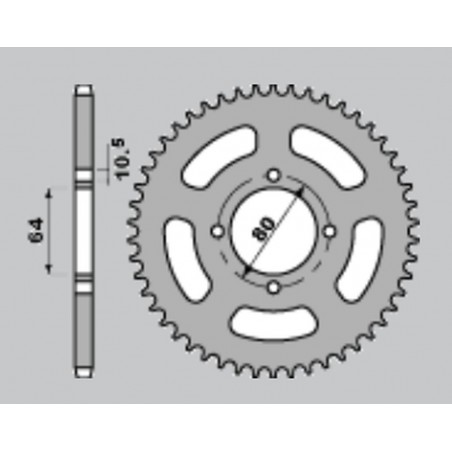 GROSSKOPF PROMOCJA ZĘBATKA PRZEDNIA 4394 14 (39014) YAMAHA 125 YFA1 BREEZE '99-'05, YAMAHA 125 YFM GRIZZLY '04-'11