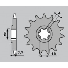 JR ZĘBATKA PRZEDNIA 413 14 SUZUKI RMX 50/ TS 50