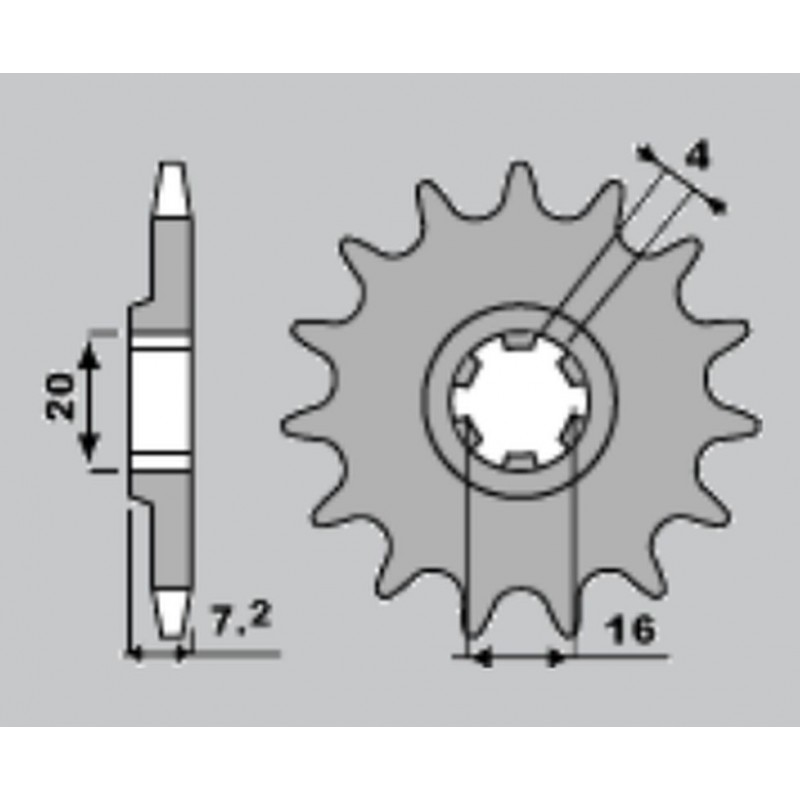 JR ZĘBATKA PRZEDNIA 413 14 SUZUKI RMX 50/ TS 50