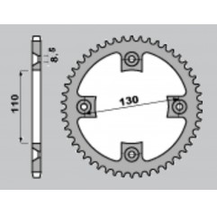 GROSSKOPF PROMOCJA ZĘBATKA TYLNA ALUMINIOWA KOLOR CZARNY 4306 57 HONDA CR 85 '03-'07, CRF 150 '07-'22 (+5) (JTR215.57)