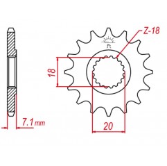 GROSSKOPF PROMOCJA ZĘBATKA PRZEDNIA 432 14 SUZUKI RM 125 '92-'11, RMZ 250 '10-'12 (+1) (JTF427.14)