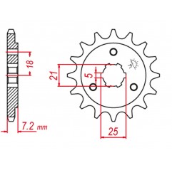 GROSSKOPF PROMOCJA ZĘBATKA PRZEDNIA 437 14 SUZUKI DR600/650 '85-'95 (+1) (JTF437.14)