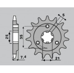 JR ZĘBATKA PRZEDNIA 437 14 SUZUKI DR 600/650 (JTF437.14)