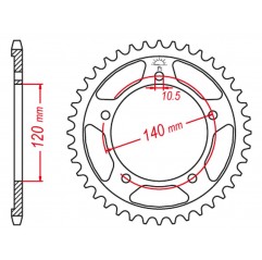 GROSSKOPF PROMOCJA ZĘBATKA TYLNA ULTRALIGHT UTWARDZANA 4398 53 C45 SUZUKI GSX-R 600/750/1000 STUNT (JTR1792.53)