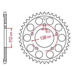 GROSSKOPF PROMOCJA ZĘBATKA TYLNA 4448 48 YAMAHA YZF-R6 '99-'02 KONWERSJA NA ŁAŃCUCH 530 (JTR1871.48)