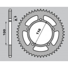 GROSSKOPF PROMOCJA ZĘBATKA TYLNA ALUMINIOWA KOLOR ZIELONY 464 52 KAWASAKI KX 60 '83-'03, KX 80 '83-'85 ,SUZUKI RM 60 K3 '03 (ŁAŃ