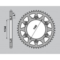 JR ZĘBATKA TYLNA 489 49 KAWASAKI KX 125/250/500 '84-'08, KDX 200 '84-'06, KDX 220 '97-'05, KDX 250 '91-'96, KLX 250 '93-'20, KXF