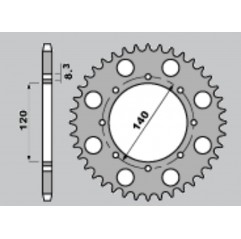 JR ZĘBATKA PRZEDNIA 511 13 KAWASAKI KLR 650 / KLX 650 (JTF509.13)