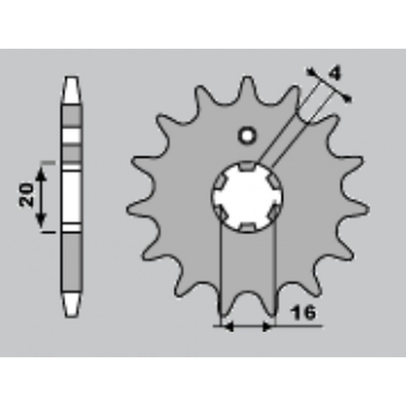 JR ZĘBATKA PRZEDNIA 554 15 YAMAHA DT80LC